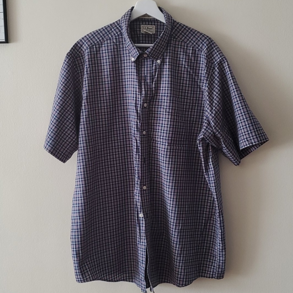 L.L. Bean Shirt Men Short Sleeve XL Size
